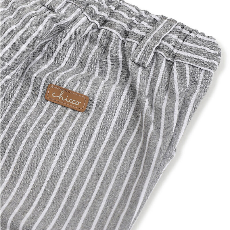 Boys Medium Grey Striped Trouser image number 3